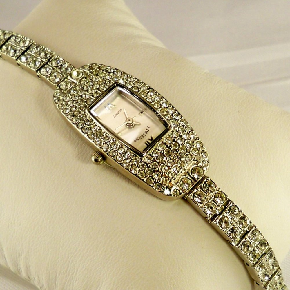 NEW Adrienne Limited Edition Crystals Silver Watch